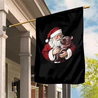 Funny Moo Deng Christmas Garden Flag Santa Cute Hippo Zoo Meme Baby Pygmy - Wonder Print Shop