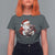 Funny Moo Deng Christmas T Shirt For Women Santa Cute Hippo Zoo Meme Baby Pygmy - Wonder Print Shop