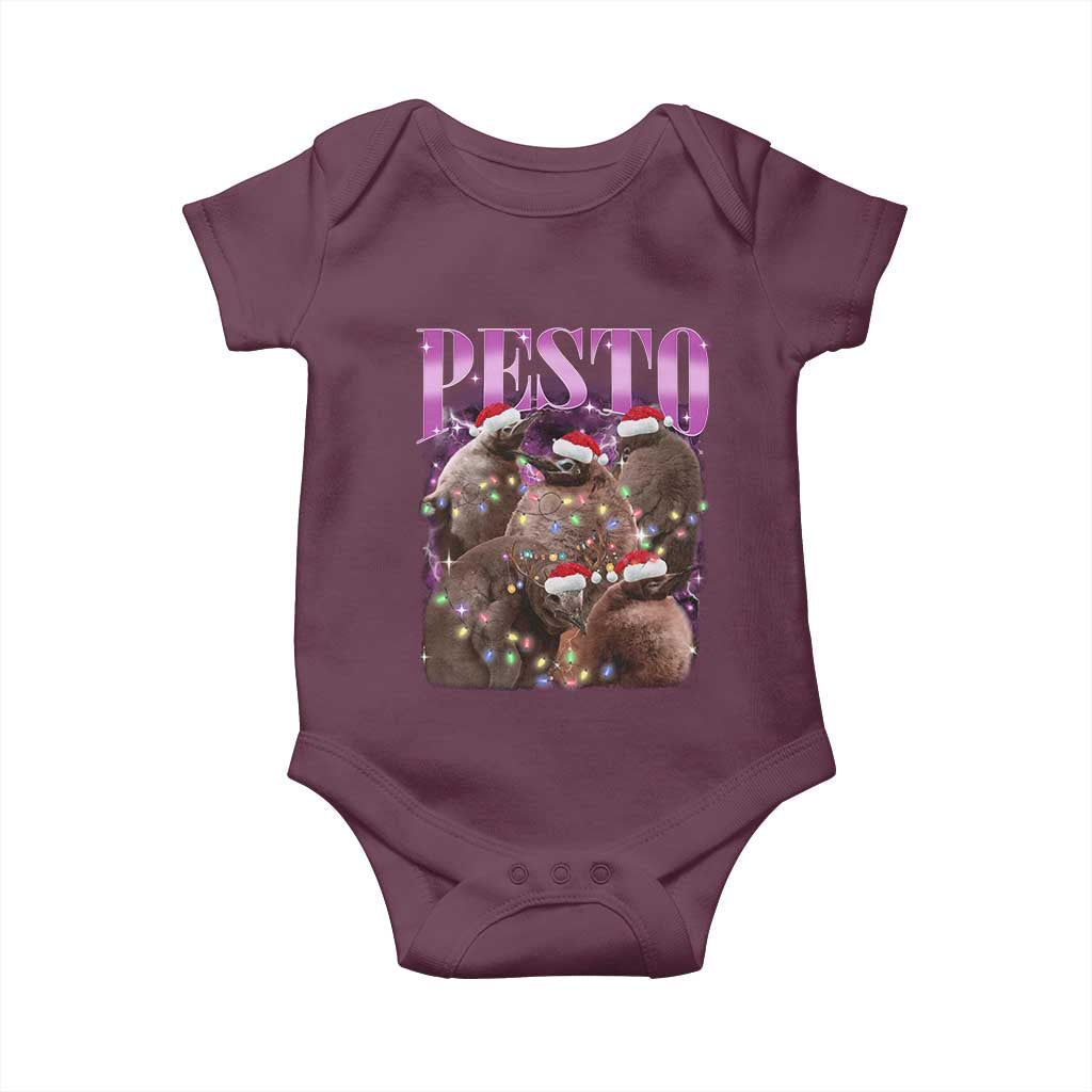 Funny Pesto The Penguin Christmas Baby Onesie