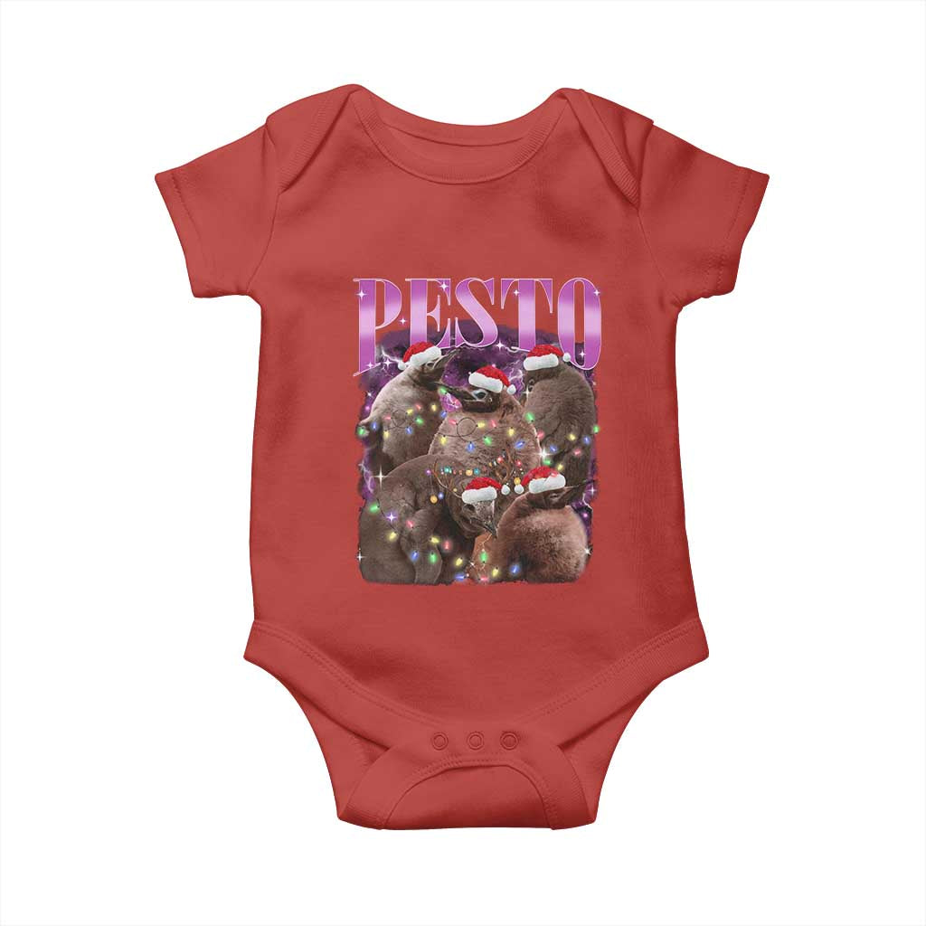 Funny Pesto The Penguin Christmas Baby Onesie