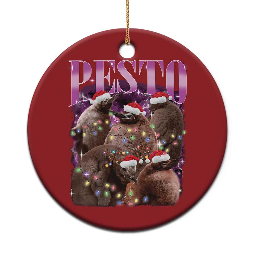 Funny Pesto The Penguin Xmas Christmas Ornament - Wonder Print Shop