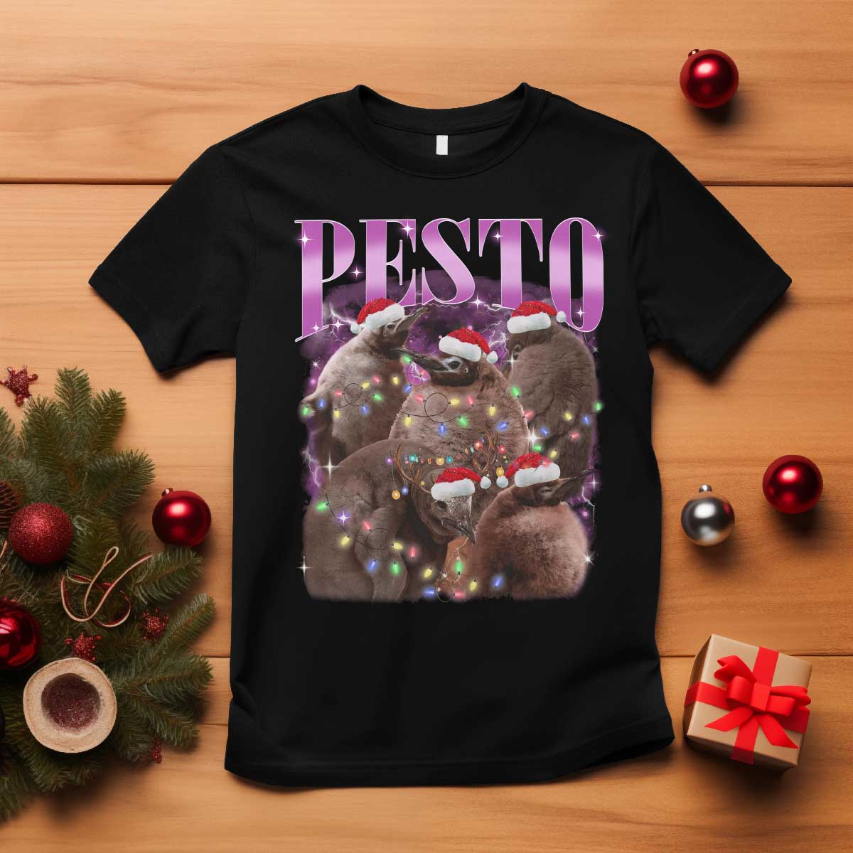 Funny Pesto The Penguin Christmas T Shirt - Wonder Print Shop