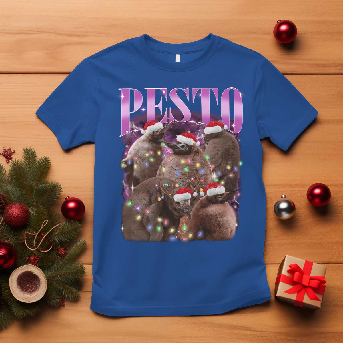 Funny Pesto The Penguin Christmas T Shirt - Wonder Print Shop
