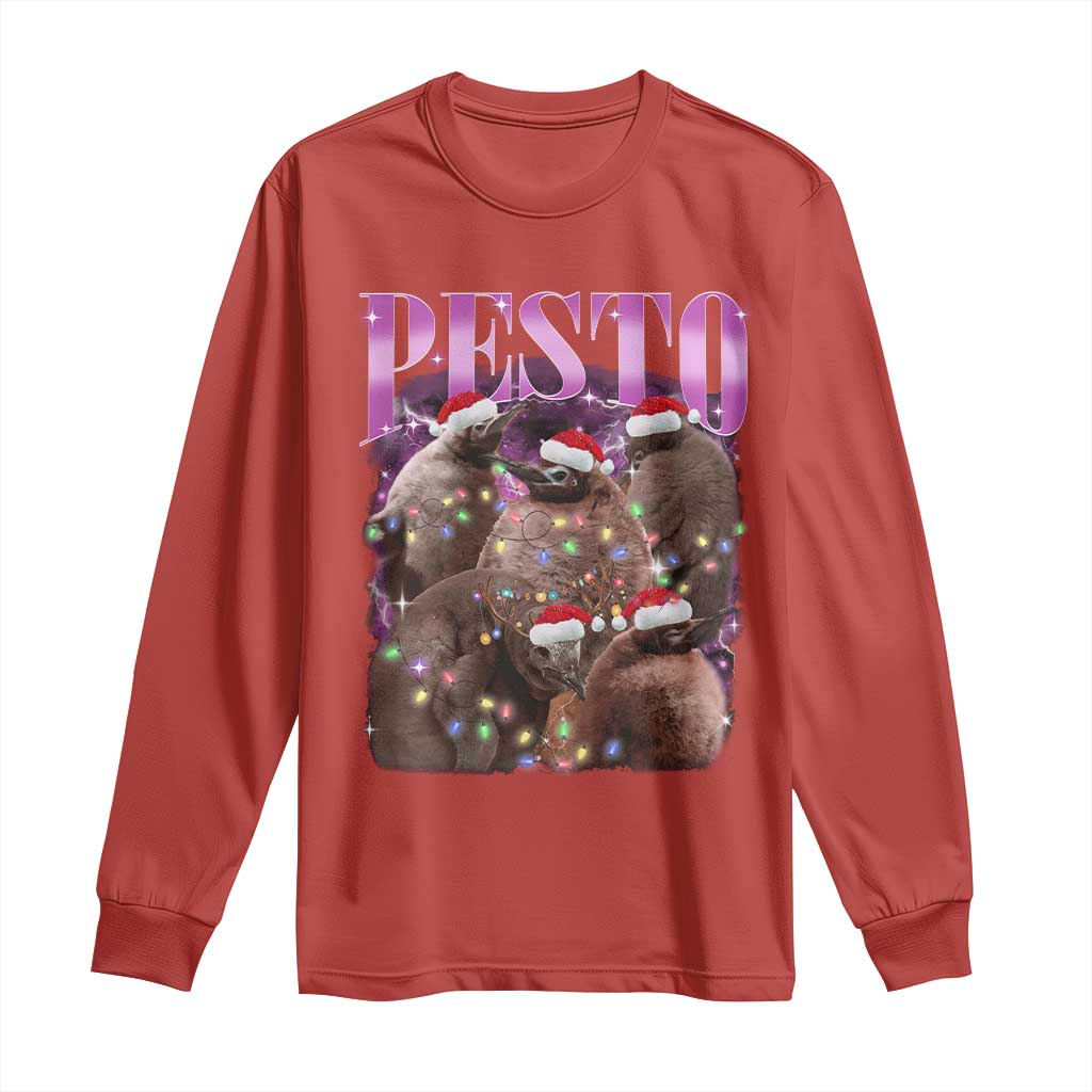 Funny Pesto The Penguin Christmas Long Sleeve Shirt