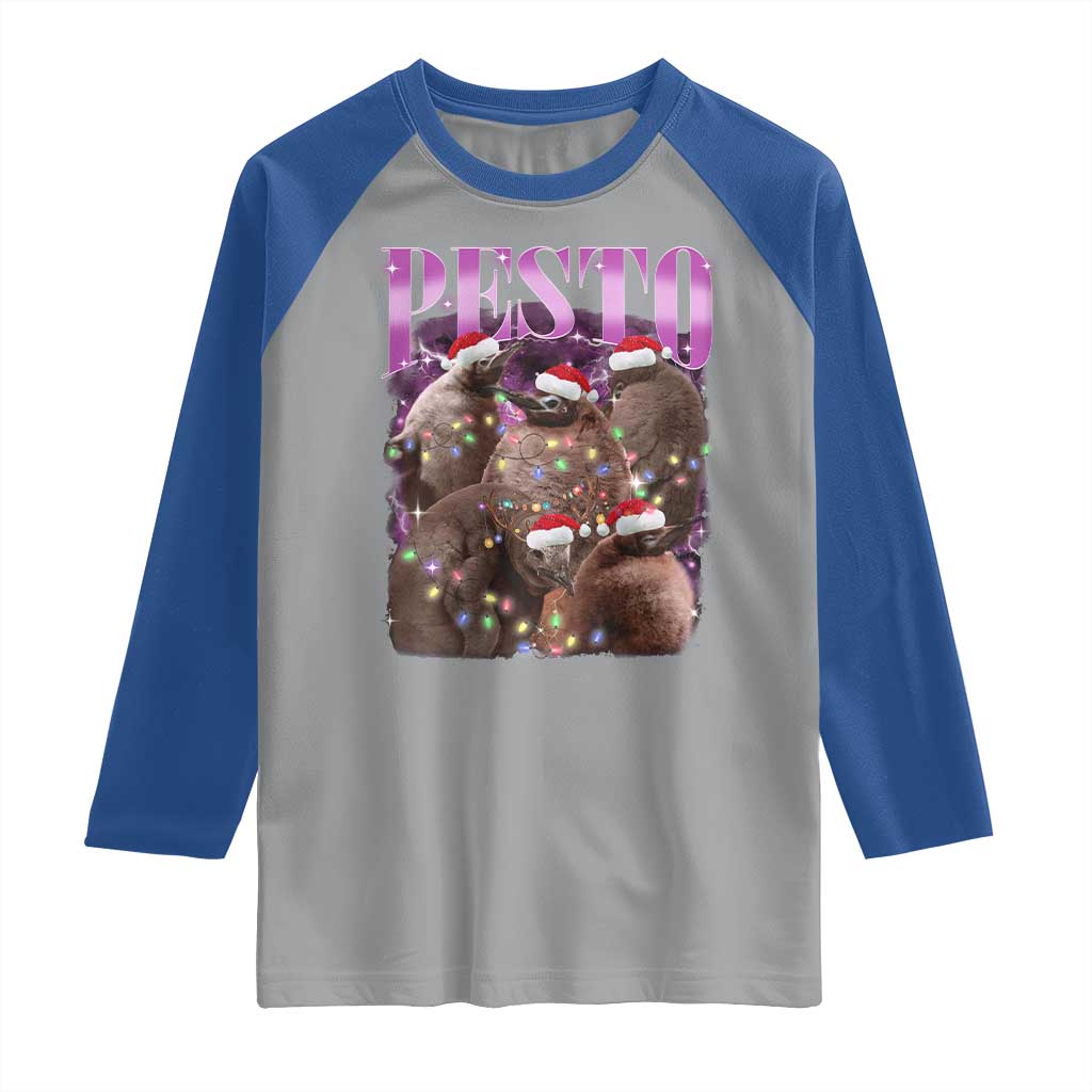Funny Pesto The Penguin Christmas Raglan Shirt - Wonder Print Shop
