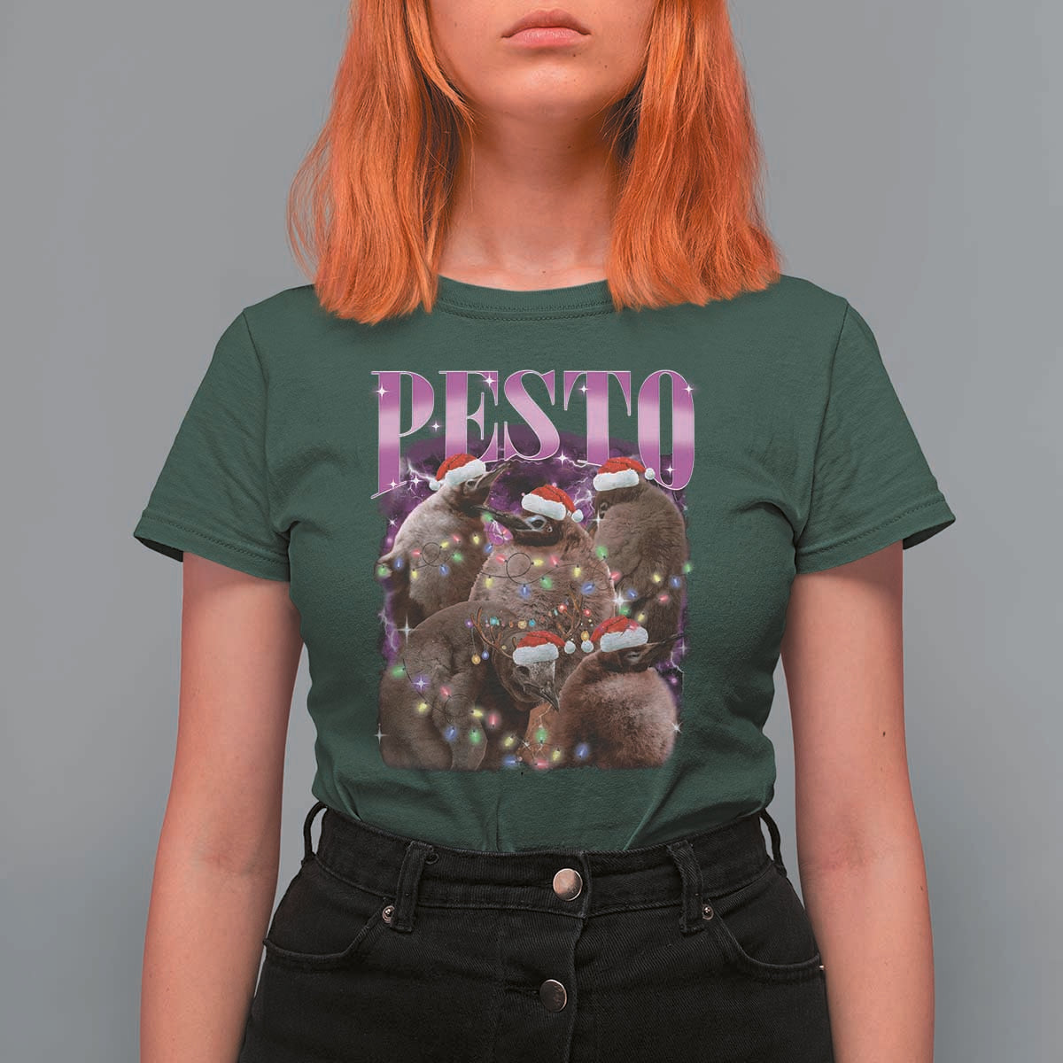 Funny Pesto The Penguin Christmas T Shirt For Women - Wonder Print Shop