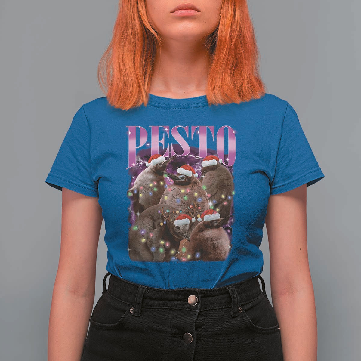 Funny Pesto The Penguin Christmas T Shirt For Women - Wonder Print Shop