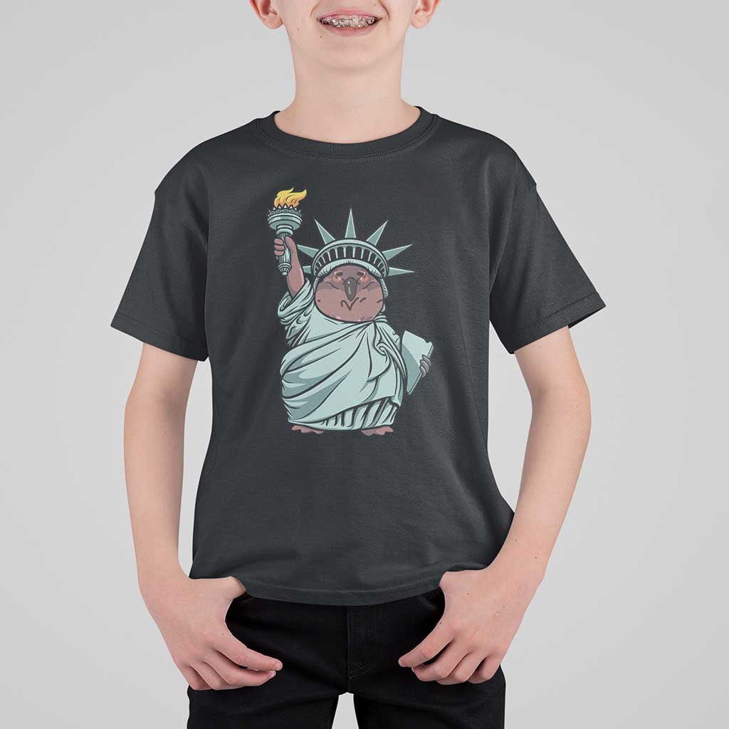 Funny Pesto The Penguin Statue Of Liberty T Shirt For Kid - Wonder Print Shop