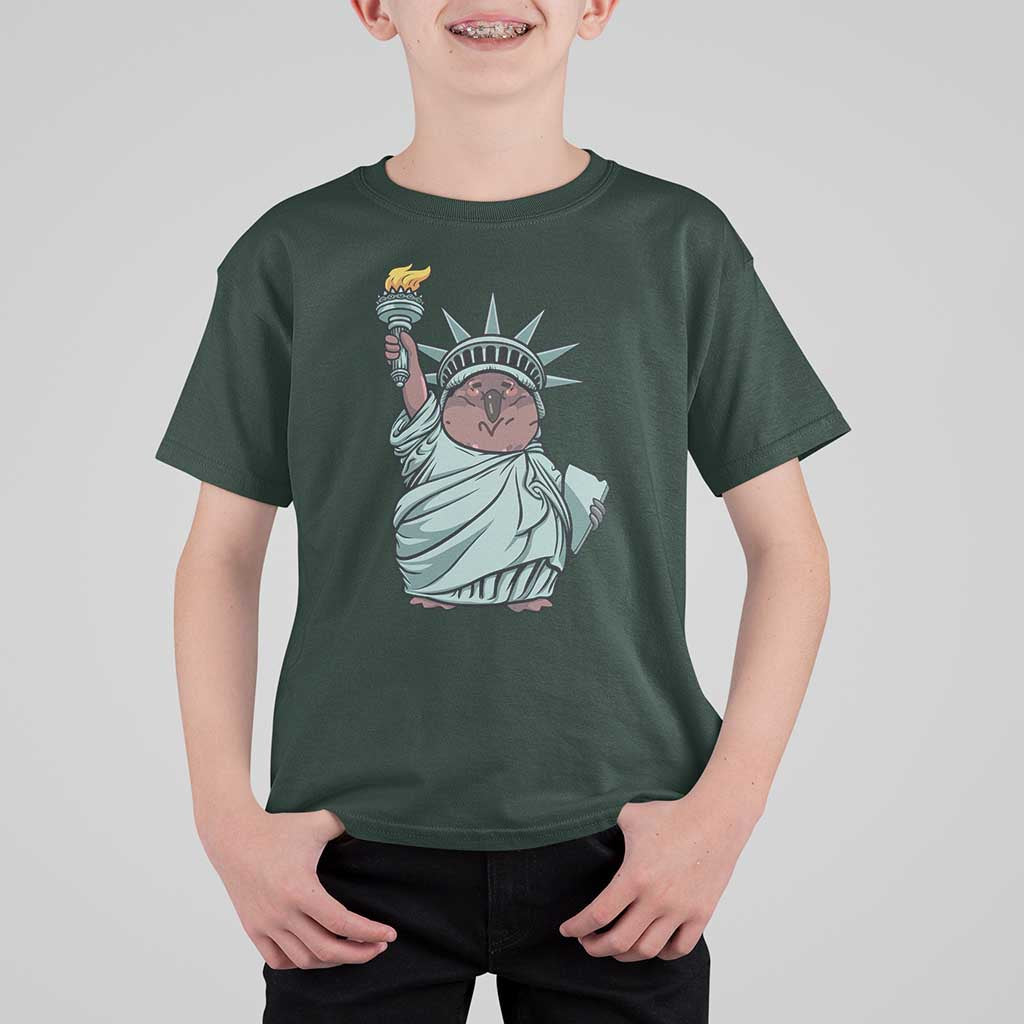 Funny Pesto The Penguin Statue Of Liberty T Shirt For Kid - Wonder Print Shop