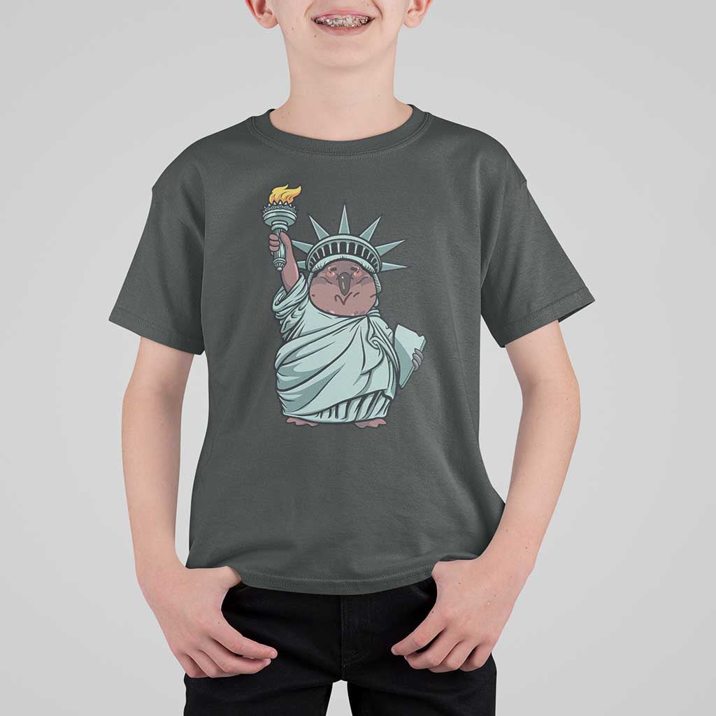 Funny Pesto The Penguin Statue Of Liberty T Shirt For Kid - Wonder Print Shop