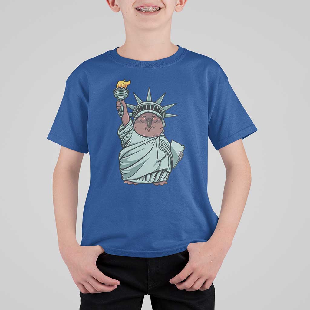 Funny Pesto The Penguin Statue Of Liberty T Shirt For Kid - Wonder Print Shop