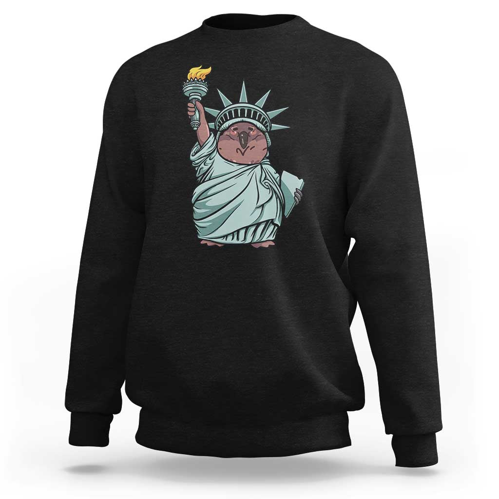 Funny Pesto The Penguin Statue Of Liberty Sweatshirt - Wonder Print Shop