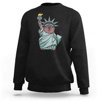 Funny Pesto The Penguin Statue Of Liberty Sweatshirt - Wonder Print Shop