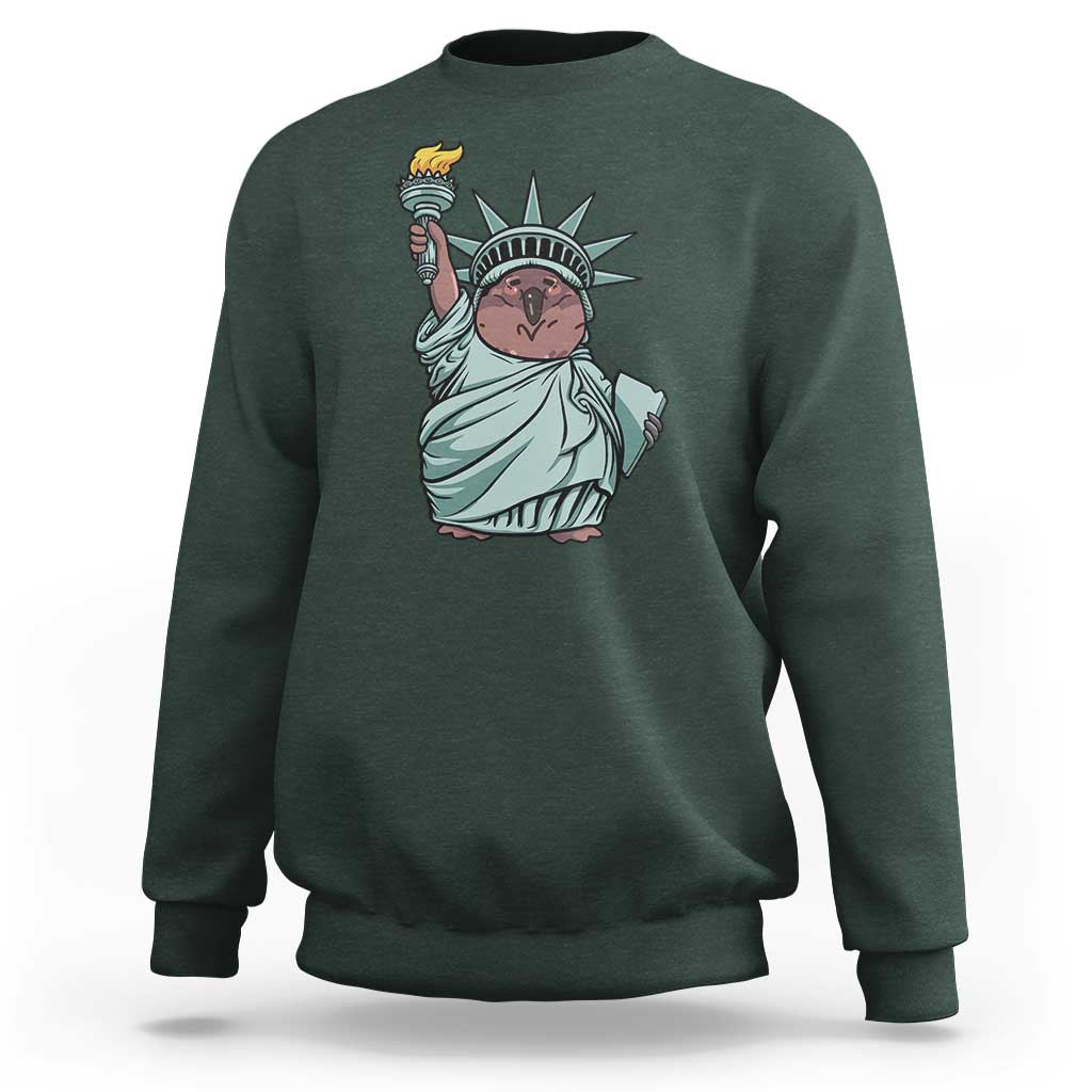 Funny Pesto The Penguin Statue Of Liberty Sweatshirt - Wonder Print Shop
