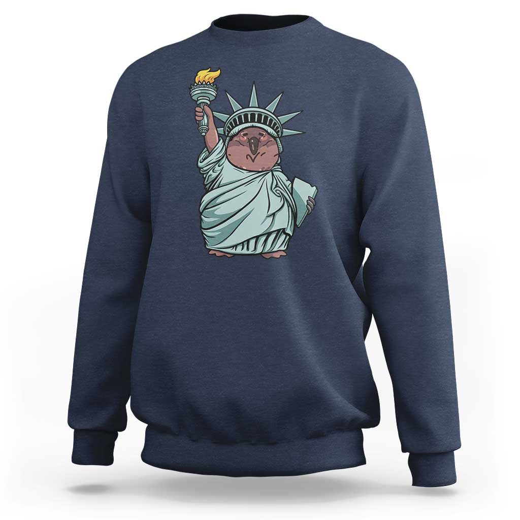Funny Pesto The Penguin Statue Of Liberty Sweatshirt - Wonder Print Shop