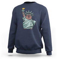 Funny Pesto The Penguin Statue Of Liberty Sweatshirt - Wonder Print Shop