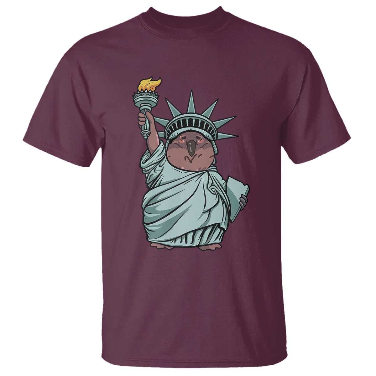 Funny Pesto The Penguin Statue Of Liberty T Shirt - Wonder Print Shop