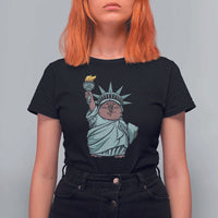 Funny Pesto The Penguin Statue Of Liberty T Shirt For Women - Wonder Print Shop