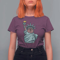 Funny Pesto The Penguin Statue Of Liberty T Shirt For Women - Wonder Print Shop