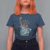 Funny Pesto The Penguin Statue Of Liberty T Shirt For Women - Wonder Print Shop