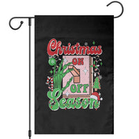 Funny Christmas Season Garden Flag Switch Red And Green Skeleton Hand - Wonder Print Shop