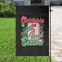 Funny Christmas Season Garden Flag Switch Red And Green Skeleton Hand - Wonder Print Shop