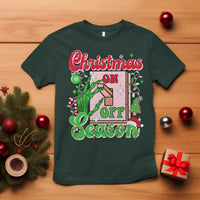 Funny Christmas Season T Shirt Switch Red And Green Skeleton Hand - Wonder Print Shop