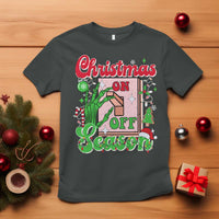 Funny Christmas Season T Shirt Switch Red And Green Skeleton Hand - Wonder Print Shop