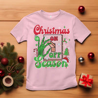 Funny Christmas Season T Shirt Switch Red And Green Skeleton Hand - Wonder Print Shop