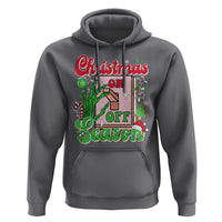 Funny Christmas Season Hoodie Switch Red And Green Skeleton Hand
