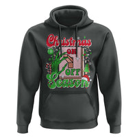 Funny Christmas Season Hoodie Switch Red And Green Skeleton Hand