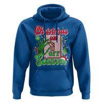 Funny Christmas Season Hoodie Switch Red And Green Skeleton Hand