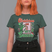 Funny Christmas Season T Shirt For Women Switch Red And Green Skeleton Hand - Wonder Print Shop