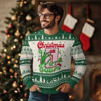 Funny Xmas Season Ugly Christmas Sweater Switch Red And Green Skeleton Hand - Wonder Print Shop