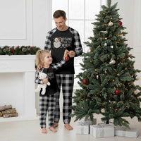 Funny Xmas Naughty Santa Plaid Pajama Set Nothing For You Whore - Wonder Print Shop