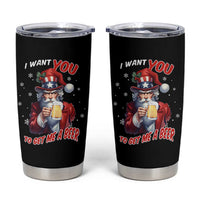 Funny Christmas Beer Tumbler Cup I Want You To Get Me A Beer Santa Uncle Sam - Wonder Print Shop