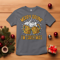 Funny Merry Drunk I'm Christmas T Shirt Vintage Beer Mugs Xmas - Wonder Print Shop
