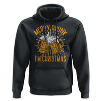 Funny Merry Drunk I'm Christmas Hoodie Vintage Beer Mugs Xmas