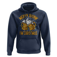 Funny Merry Drunk I'm Christmas Hoodie Vintage Beer Mugs Xmas