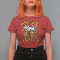 Funny Merry Drunk I'm Christmas T Shirt For Women Vintage Beer Mugs Xmas - Wonder Print Shop