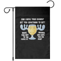 Funny Christmas Vacation Eggnog Garden Flag Can I Refill Your Eggnogs Get You Something To Eat Xmas Movie - Wonder Print Shop