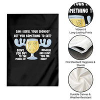 Funny Christmas Vacation Eggnog Garden Flag Can I Refill Your Eggnogs Get You Something To Eat Xmas Movie - Wonder Print Shop