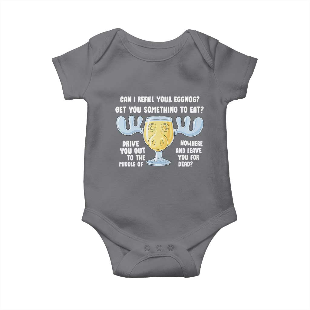Funny Christmas Vacation Eggnog Baby Onesie Can I Refill Your Eggnogs Get You Something To Eat Xmas Movie - Wonder Print Shop