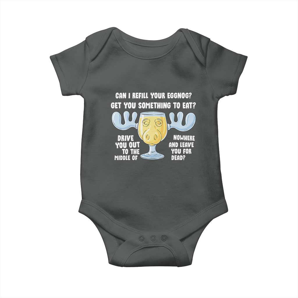 Funny Christmas Vacation Eggnog Baby Onesie Can I Refill Your Eggnogs Get You Something To Eat Xmas Movie - Wonder Print Shop