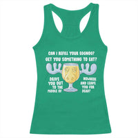 Funny Christmas Vacation Eggnog Racerback Tank Top Can I Refill Your Eggnogs Get You Something To Eat Xmas Movie - Wonder Print Shop