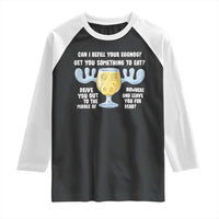 Funny Christmas Vacation Eggnog Raglan Shirt Can I Refill Your Eggnogs Get You Something To Eat Xmas Movie - Wonder Print Shop