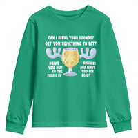 Funny Christmas Vacation Eggnog Youth Sweatshirt Can I Refill Your Eggnogs Get You Something To Eat Xmas Movie - Wonder Print Shop