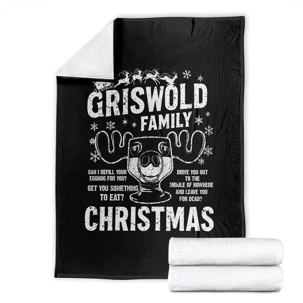 Funny Christmas Vacation Eggnog Throw Blanket Griswold Family Can I Refill Your Eggnogs Xmas Movie - Wonder Print Shop