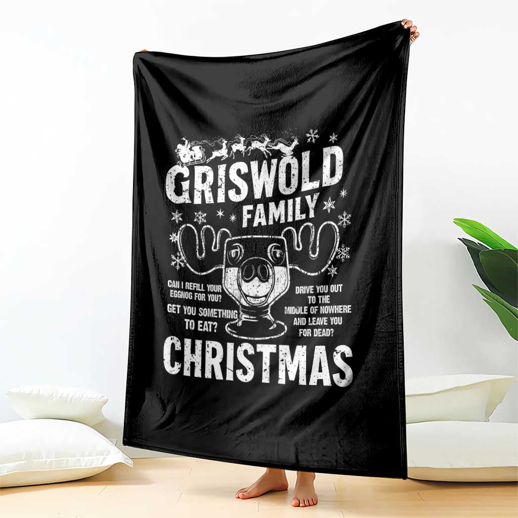 Funny Christmas Vacation Eggnog Throw Blanket Griswold Family Can I Refill Your Eggnogs Xmas Movie - Wonder Print Shop