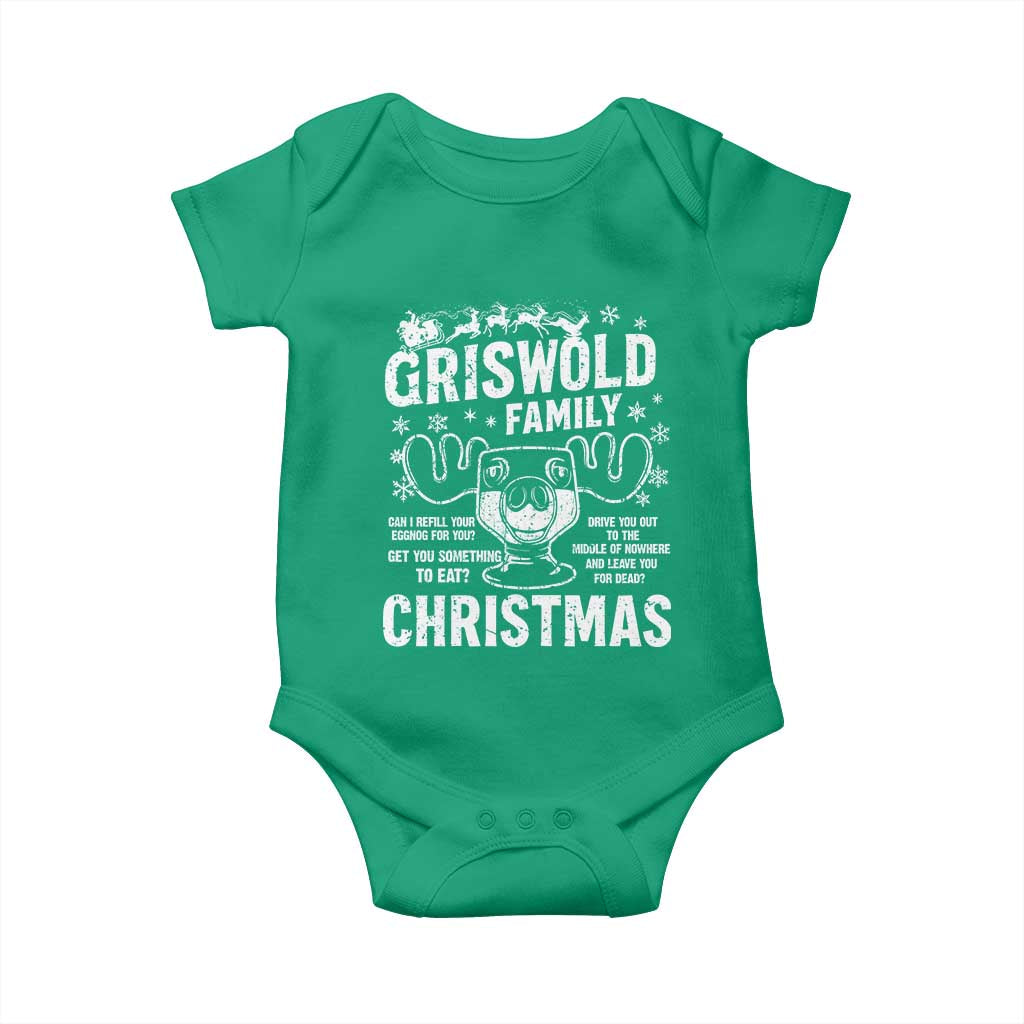 Funny Christmas Vacation Eggnog Baby Onesie Griswold Family Can I Refill Your Eggnogs Xmas Movie - Wonder Print Shop